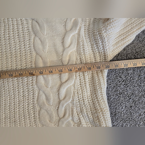 Ivory Mock Neck Sweater - Picture 3 of 6